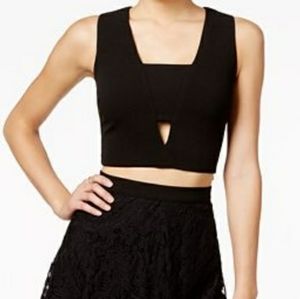 As U Wish black sleeveless crop top #31